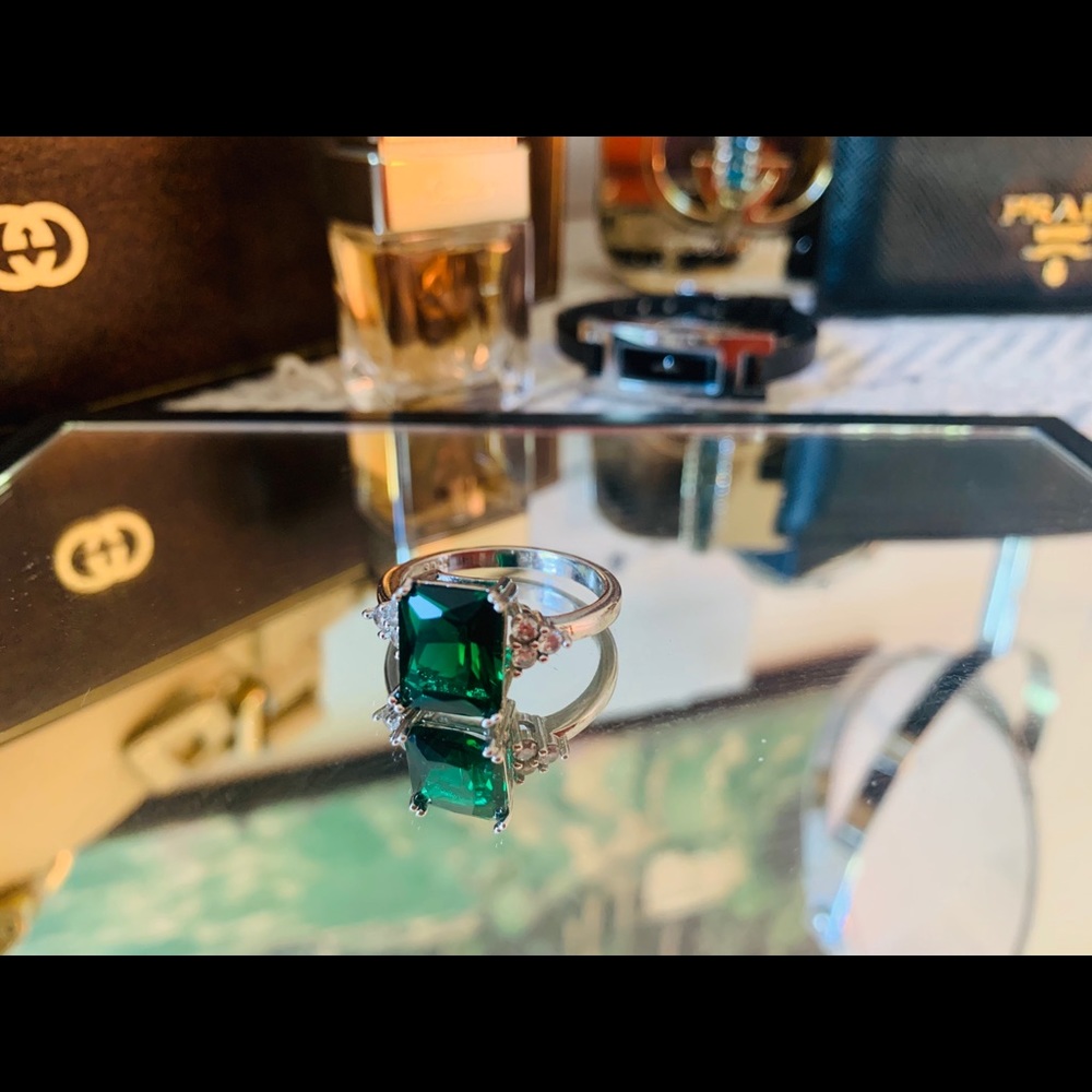 Silver 925 | Lab Emerald Cocktail Ring